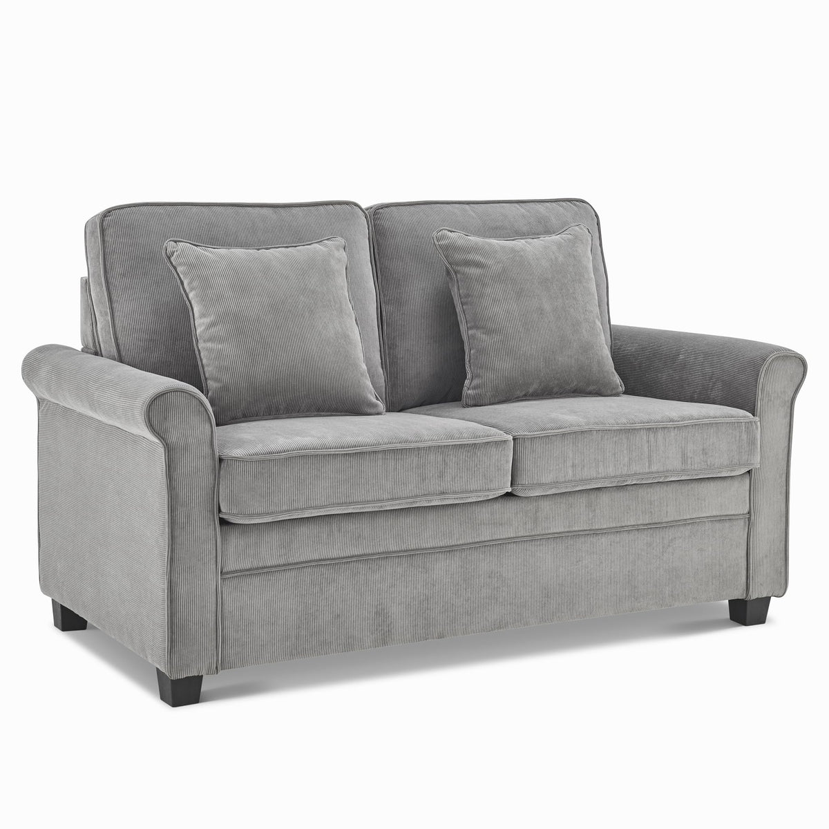 Ramy Corduroy Sofa Bed 2 Seater | Grey