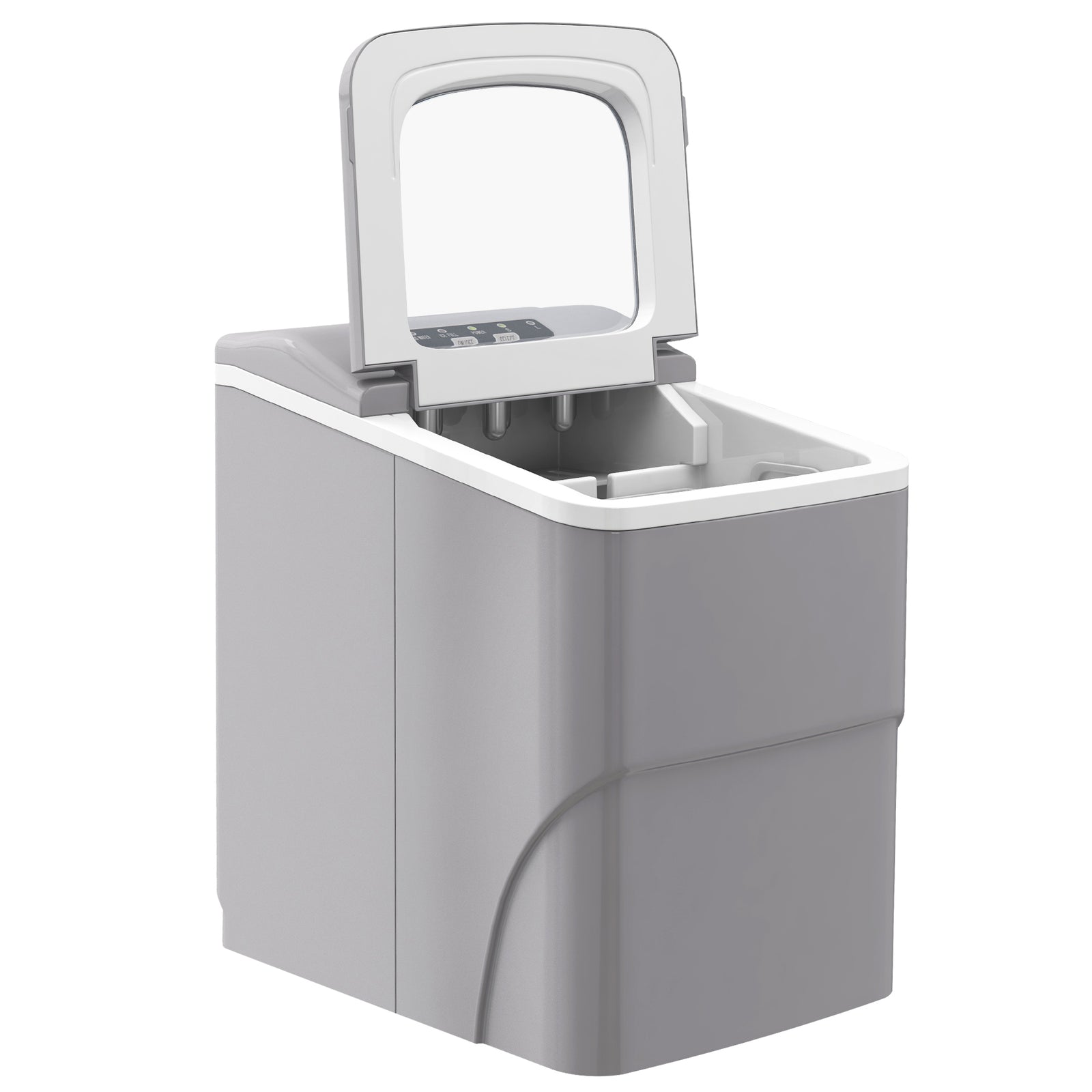 Ice Maker 12kg Per 24h Production With Scoop Basket | One Size | Silver