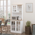 Home Sideboard Cabinet With Glass Doors, Shelves