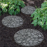 Rubber Garden Stepping Stones - River Rock | Set of 2 | Grey