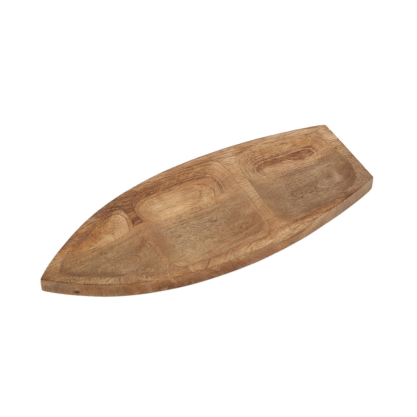HOMESCAPES Boat Decorative Mango Wood Bowl