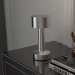 Led Cordless Table Lamp With Battery Operated Silver