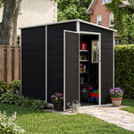 Breeins 8 X 4ft Garden Outdoor Tool Storage Shed With Pent Roof