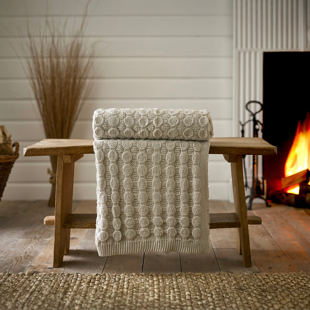 Supersoft Wetherby Patterned Warm Throw | 130cm x 160cm | Beige