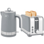 3000w Rapid Boil Kettle And Toaster Set With Otter Thermostat | Grey