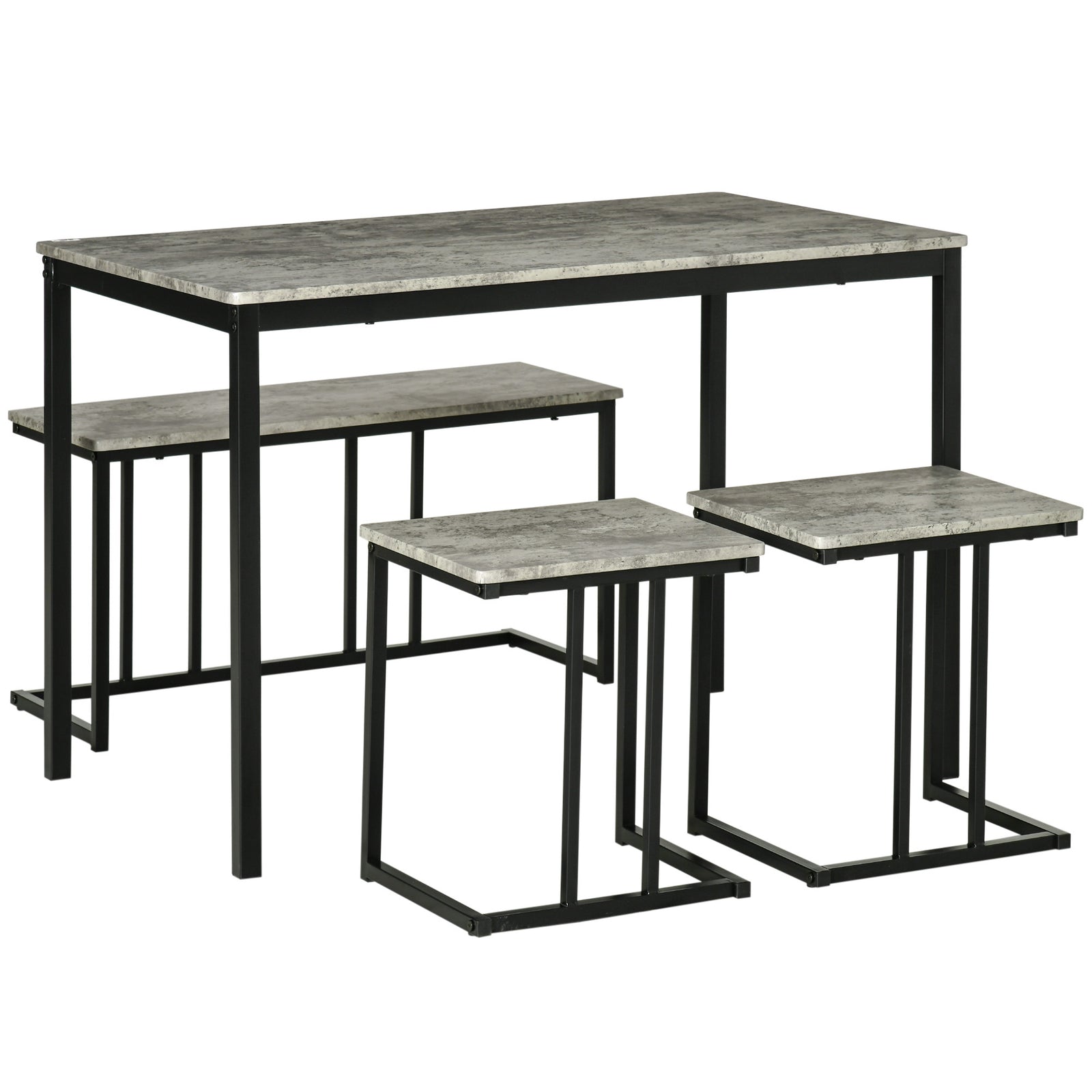 Dining Table Set Concrete Effect Kitchen Table And Chairs