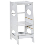 Step Stool Toddler Kitchen Stool With Adjustable Standing Platform | Grey