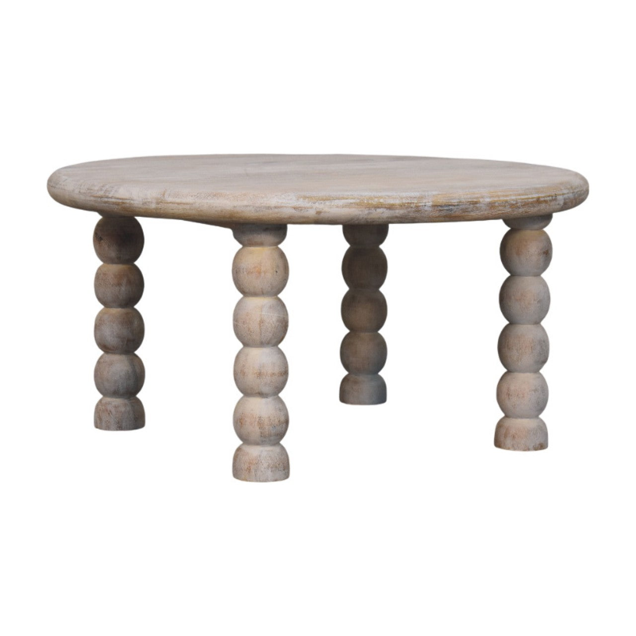 Spindle Salted Oak Coffee Table, Grey, Salted Oak Finish