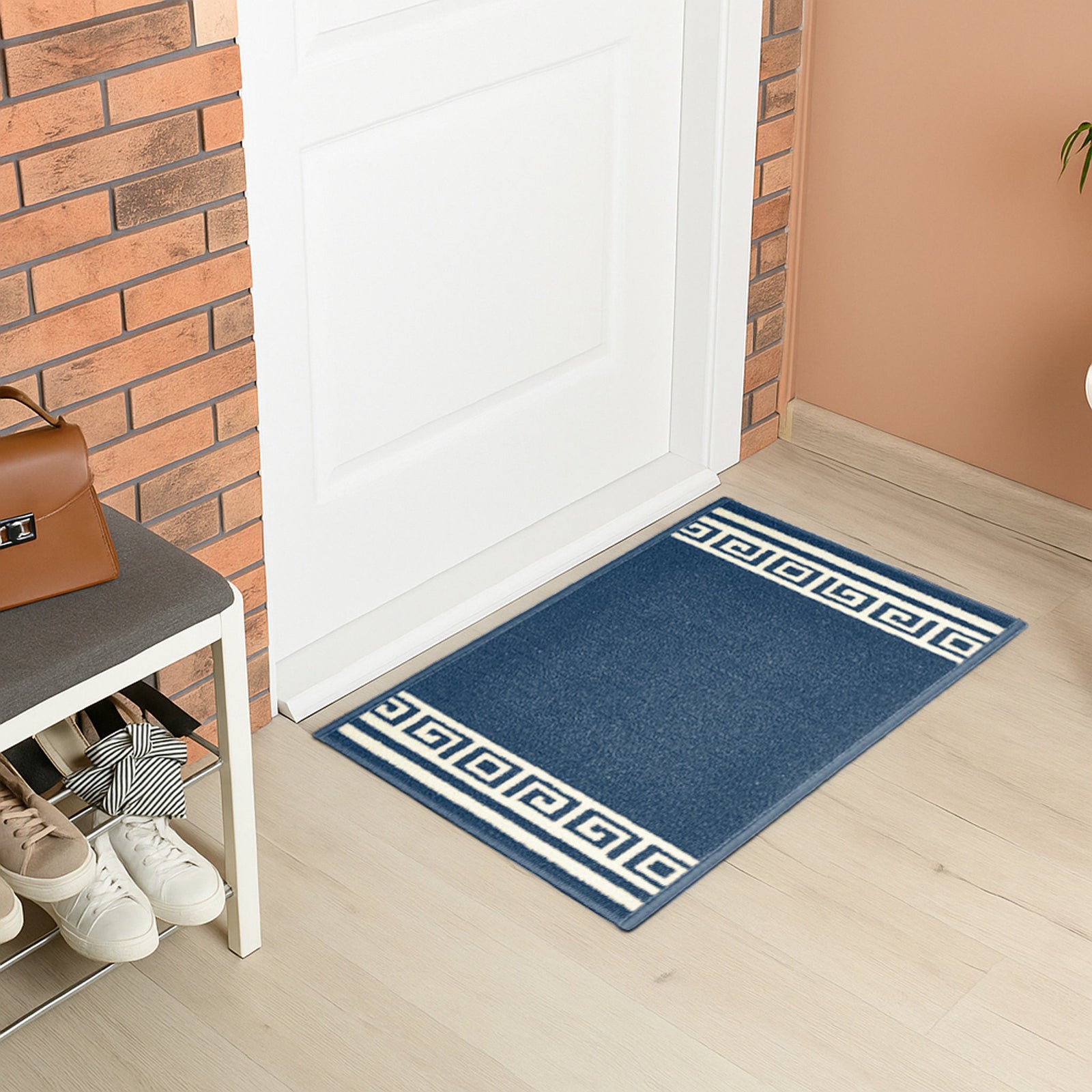 Luna Stair Runner Non-slip Kitchen Mat | 5ft | Blue