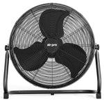 14/16/20" Circular Floor Fan - Powerful Air Cooling Fan With 3 Speed Settings | 20" | Black