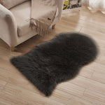 Irregular Shaped Super Soft Shaggy Area Rug | Dark Grey