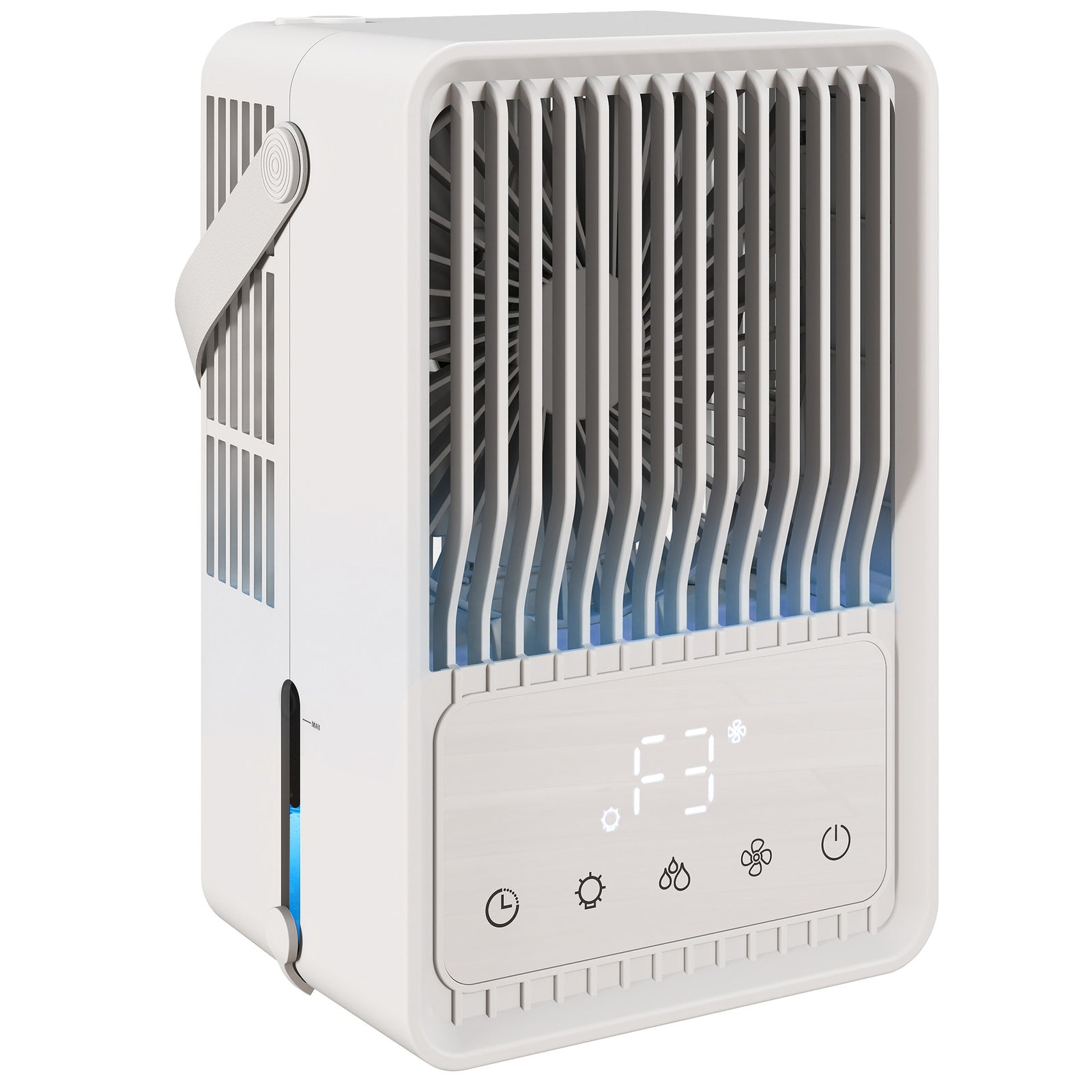 4-in-1 Mini Air Cooler With 7 Colour Rgb Light, Cooling Fan | White