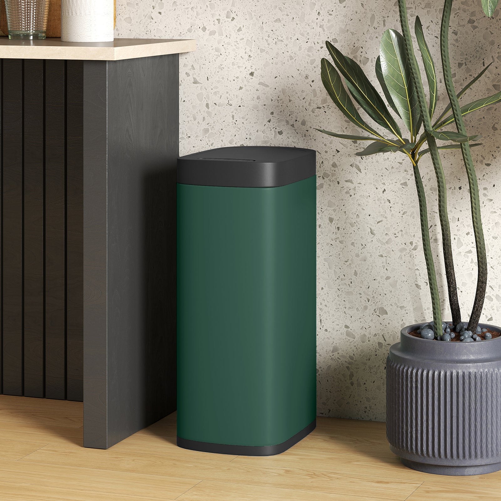 50l Sensor Bin, Touchless Kitchen Bin, Battery Operated | Green