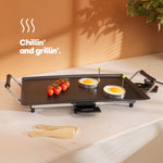 Livivo Teppanyaki Tabletop Electric Grill 2000w With Non Stick Plate And Tray