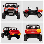 12v Two-seater Kids Electric Ride-on Car W/ Electric Bucket | Red