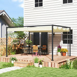 4x3m Metal Pergola Gazebo Retractable Canopy Cream