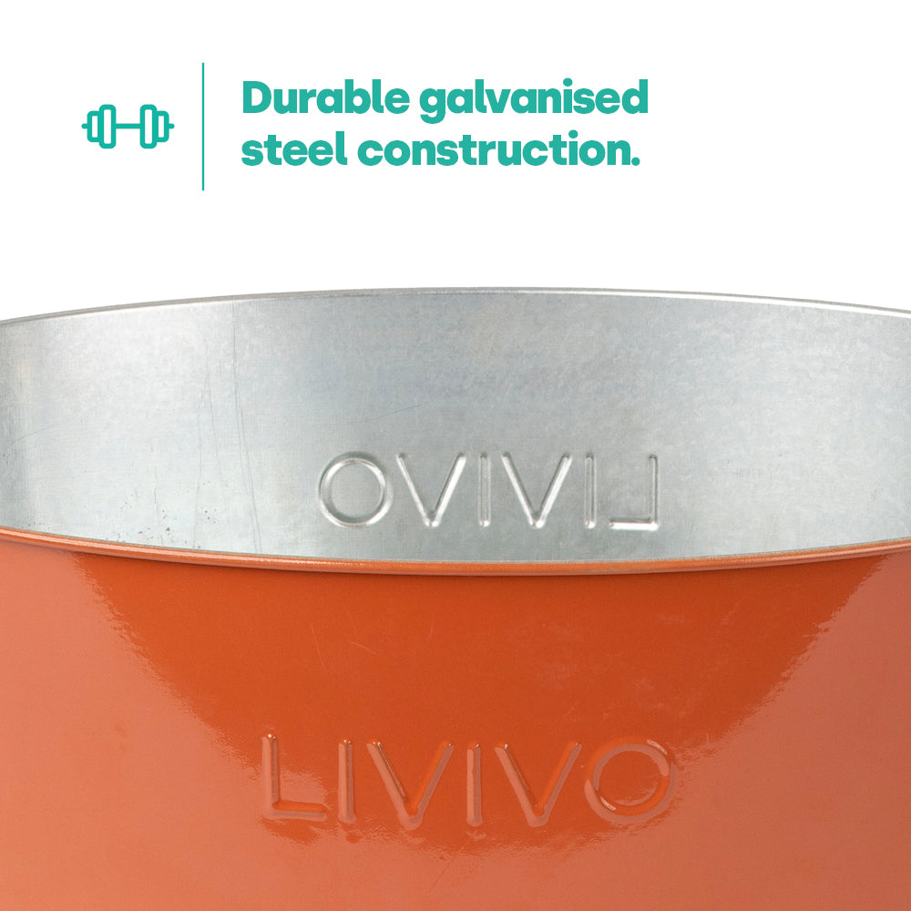 Galvanised Steel Drinks Bucket | Coral