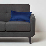 Velvet Cushion With Microfibre Insert | 30cm x 50cm | Navy Blue