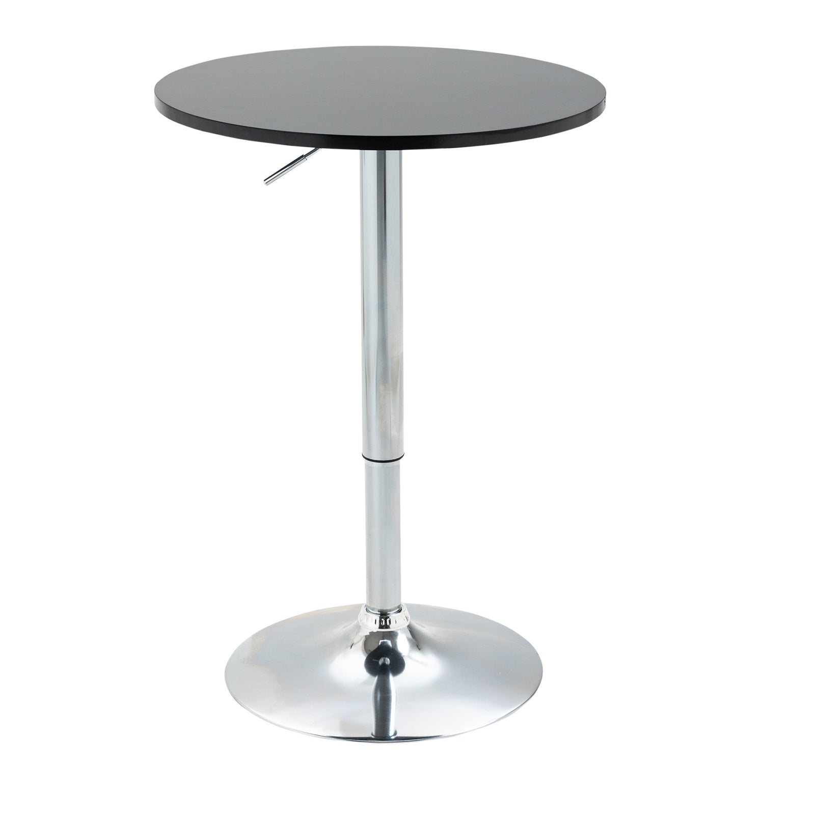Adjustable Height Round Bar Table, Metal Base