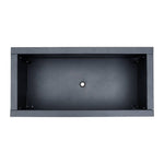 Zinc Galvanized Steel Planter Box With Drainage Hole –rectangle Raised Planter Box Outdoor Balcony Garden Trough Pot | Small | Anthracite Grey