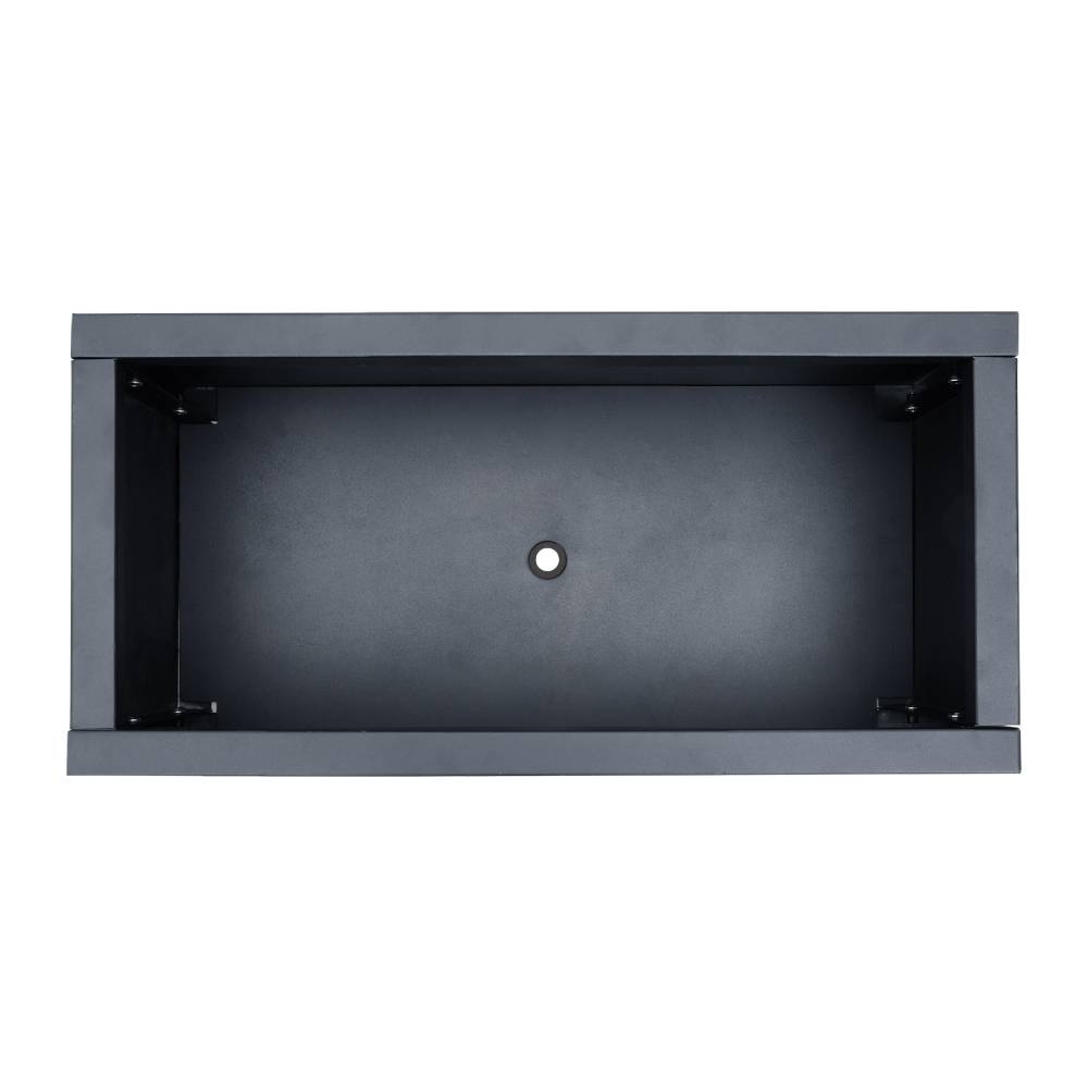 Zinc Galvanized Steel Planter Box With Drainage Hole –rectangle Raised Planter Box Outdoor Balcony Garden Trough Pot | Small | Anthracite Grey
