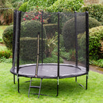 Zone Round Outdoor Trampoline With Padding, Safety Enclosure And Ladder | 6ft | Black