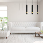 Joker Contemporary Pendant Lamp 3xgu10 Hand Made Cylindrical Style Light | Black & Gold