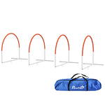 Dog Agility Equipment Set With 4 Pcs Weave Pole, Orange