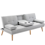 3 Seater Sofa Bed Scandi Style Recliner Adjustable Back