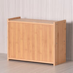 2-tier Bamboo Bread Box For Kitchen Counter