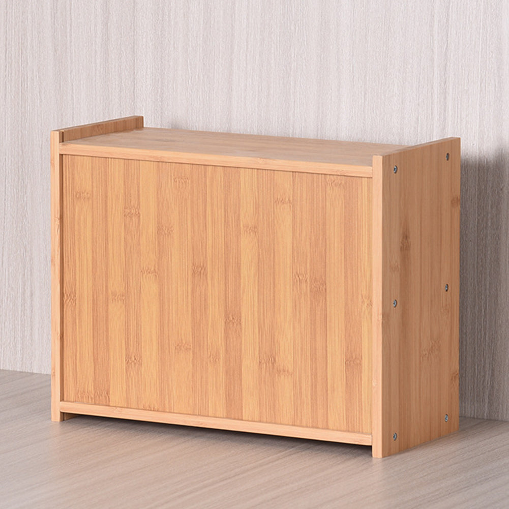 2-tier Bamboo Bread Box For Kitchen Counter