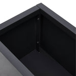Rectangular Galvanised Steel Planter Box, Black Powder-coated Outdoor/indoor Flower & Herb Planter