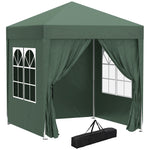 2mx2m Pop Up Gazebo Party Tent Canopy Marquee W/ Storage Bag | Green