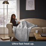 Comfort Control Heated Throw | Gray