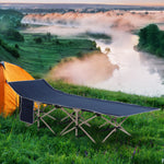 Single Person Folding Camping Cot Portable Camp Sleeping Bed | Blue
