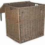 Wicker Antique Wash Vintner Storage Picnic Basket | Large | Gray