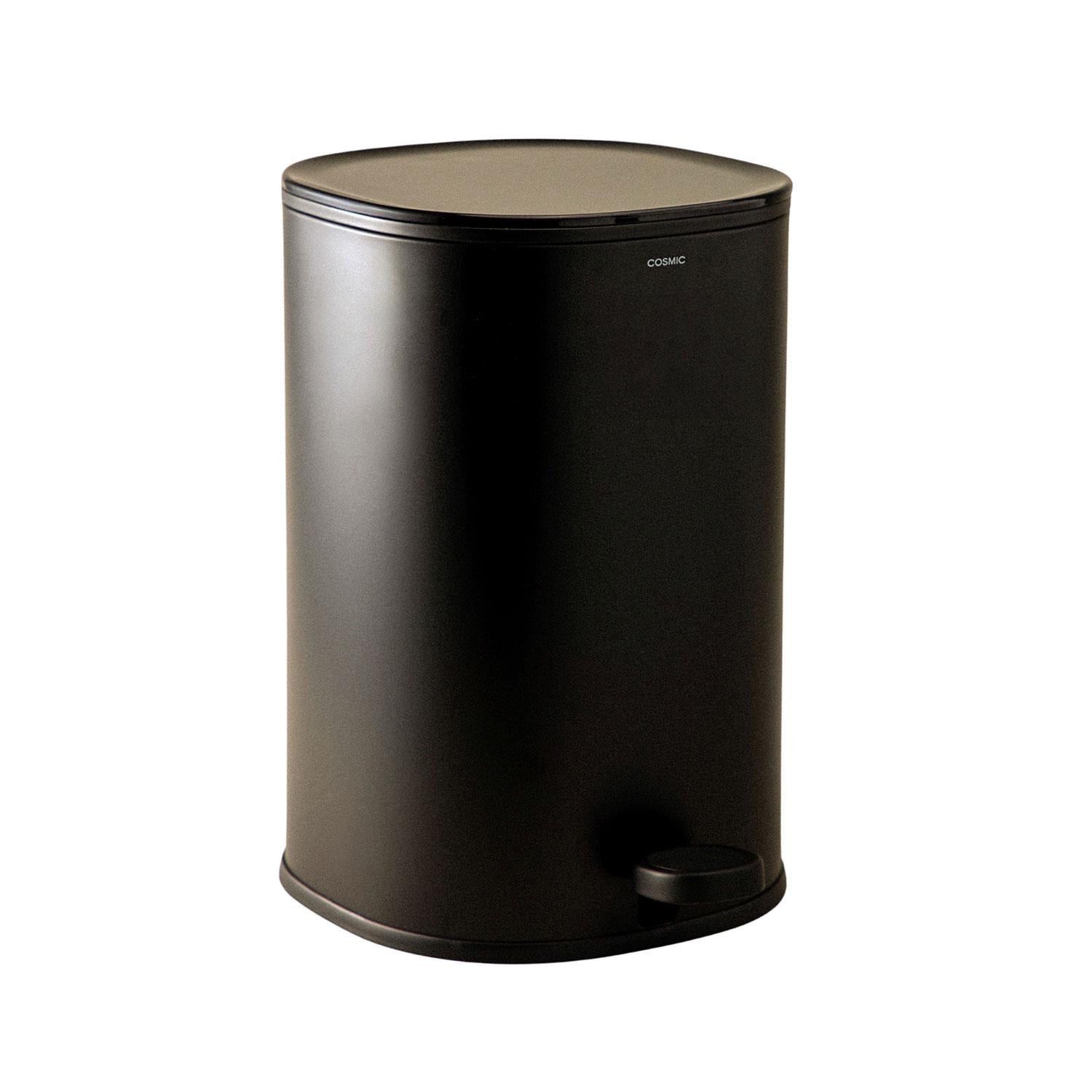Bathroom Bin 5l, Pedal, Soft-close, Bucket, Essentials Collection | Black