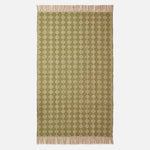 Lima Handwoven Green Cotton Textured Rug | 120cm x 180cm | Ochre