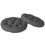 Round Patio Chair Cushions | Dark Grey