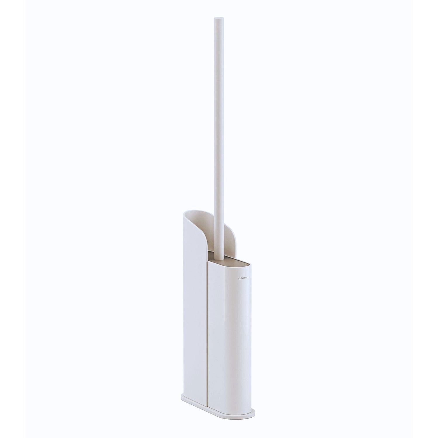 Silicone Toilet Brush Floor Or Self-adhesive Flat Collection | Matte White