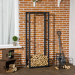 Metal Firewood Rack Elevated Design 150H x 60Wcm