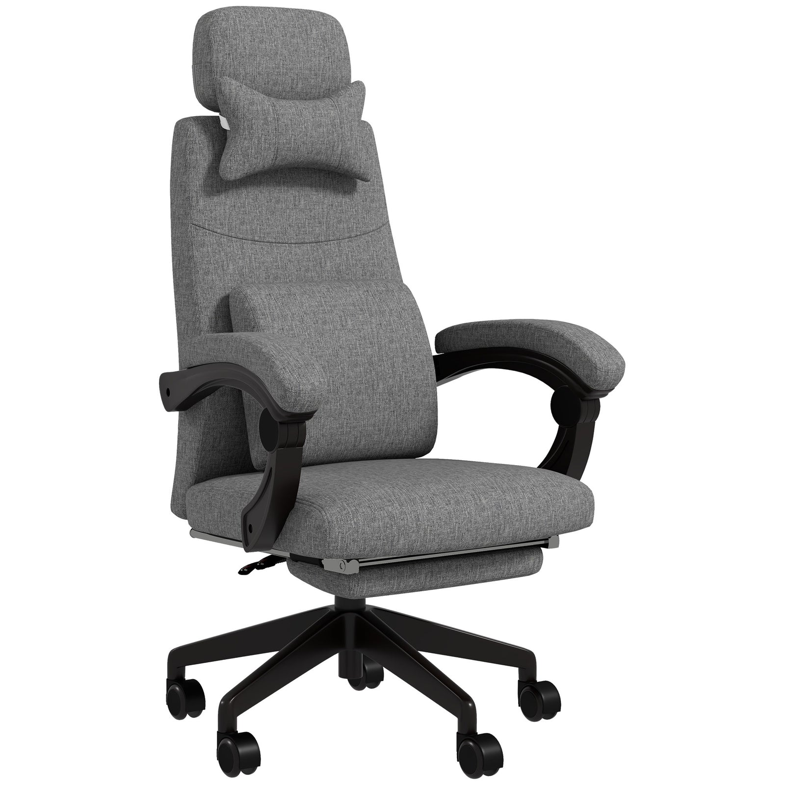 Home Office Swivel Chair W/ Footrest | Dark Gray