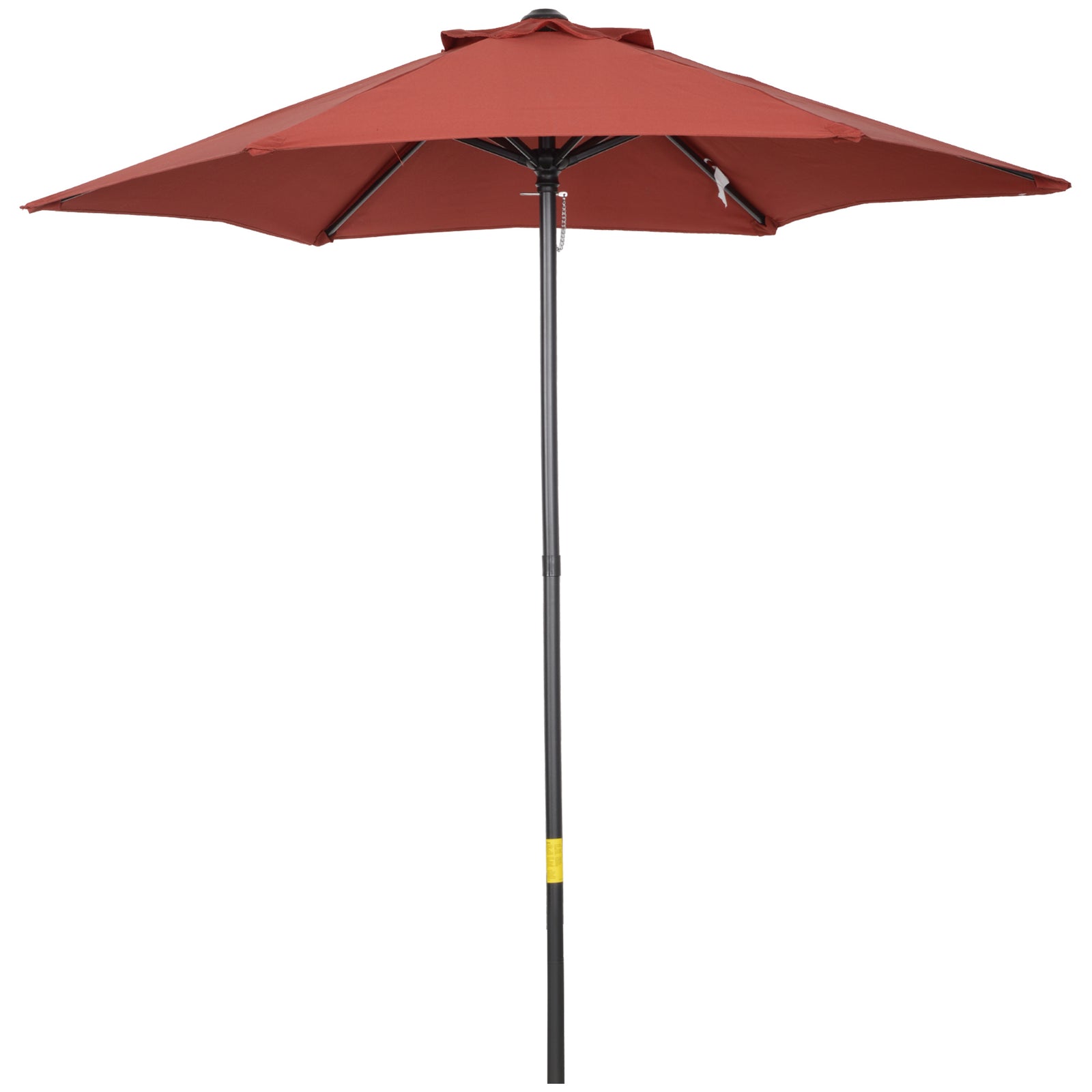 2m Parasol Patio Umbrella With 6 Ribs | Red