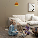 Modern Standing Lamp With Shade & Foot Switch | Orange