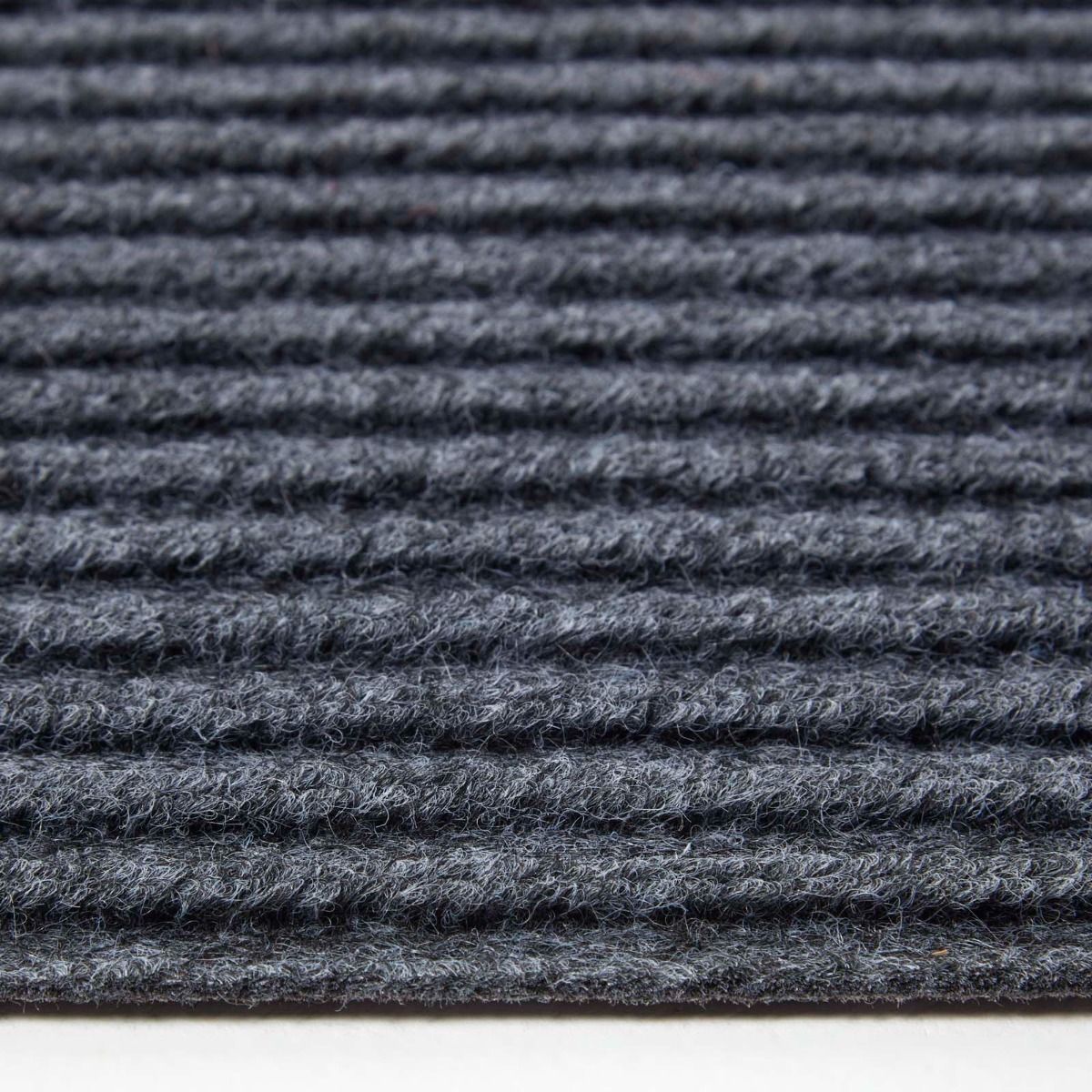 HOMESCAPES Set Of 3 Ribbed Door Mats, 40 X 60 Cm