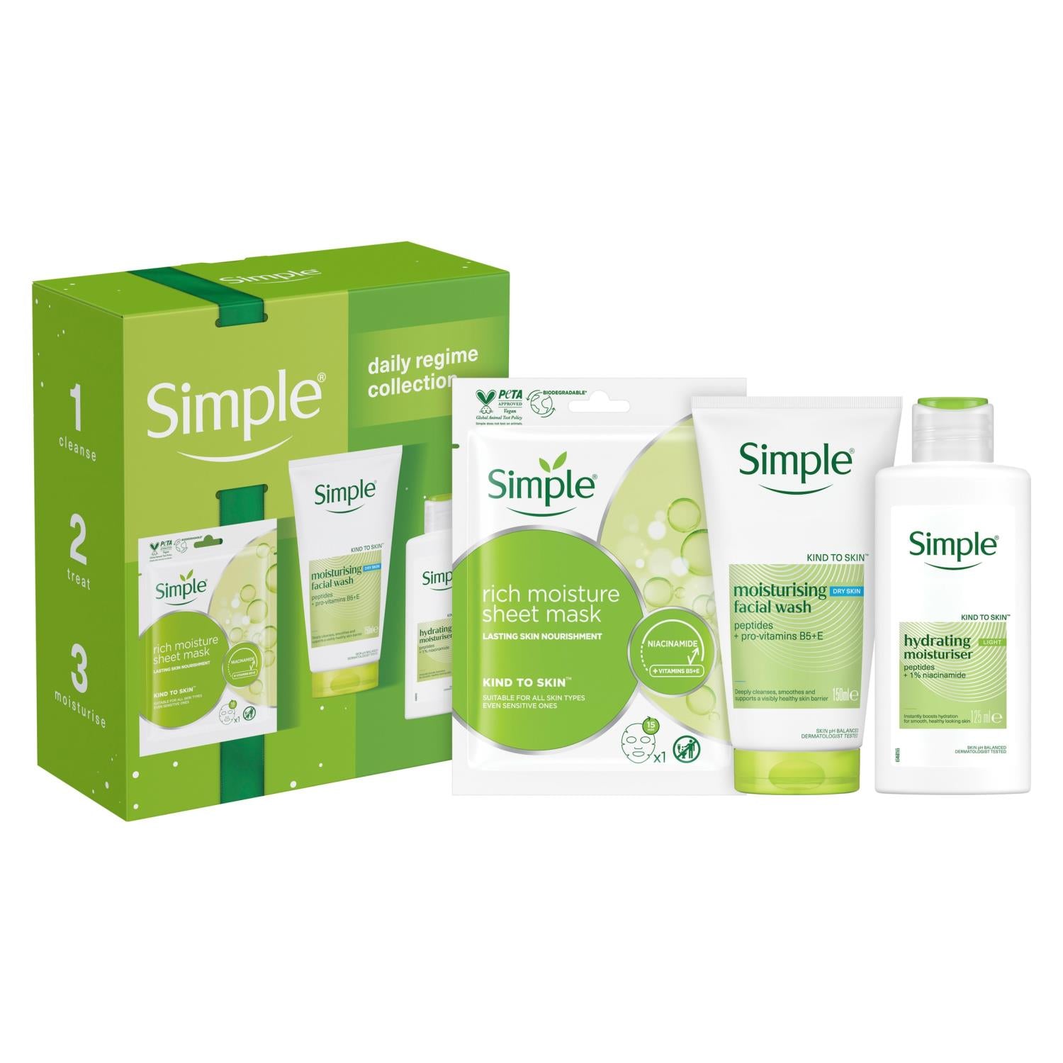 Daily Regime Edition Gift Set With Facial Wash And Moisturiser | Set of 3