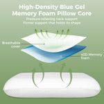 Lavio Contour Pillow Memory Foam For Neck Support Pressure Relief Hypoallergenic