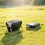 Charcoal Bbq Grill Portable With Tilting Grate | Black