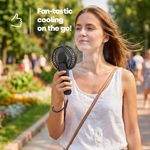 Handheld Mini Fan - 3 Speed Settings Rechargeable Type-c Usb | Black
