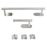 5-piece 304 Stainless Steel Bathroom Hardware Set | Silver